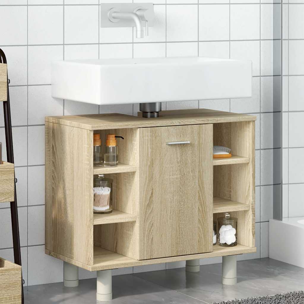 Bathroom Cabinet Sonoma Oak 60x32x53.5 cm Wood Material