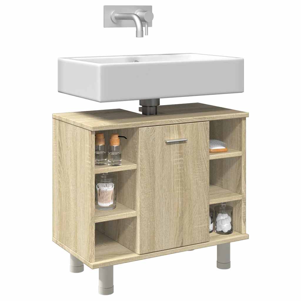 Bathroom Cabinet Sonoma Oak 60x32x53.5 cm Wood Material