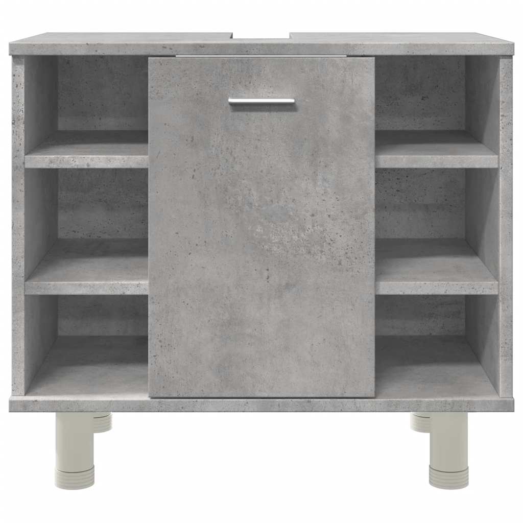 Bathroom Cabinet Concrete Grey 60x32x53.5 cm Wood Material