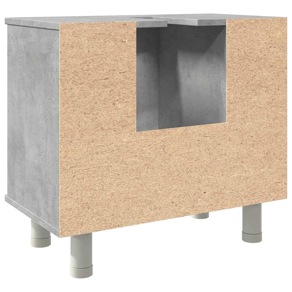 Badezimmerschrank Betongrau 60x32x53,5 cm Holzwerkstoff