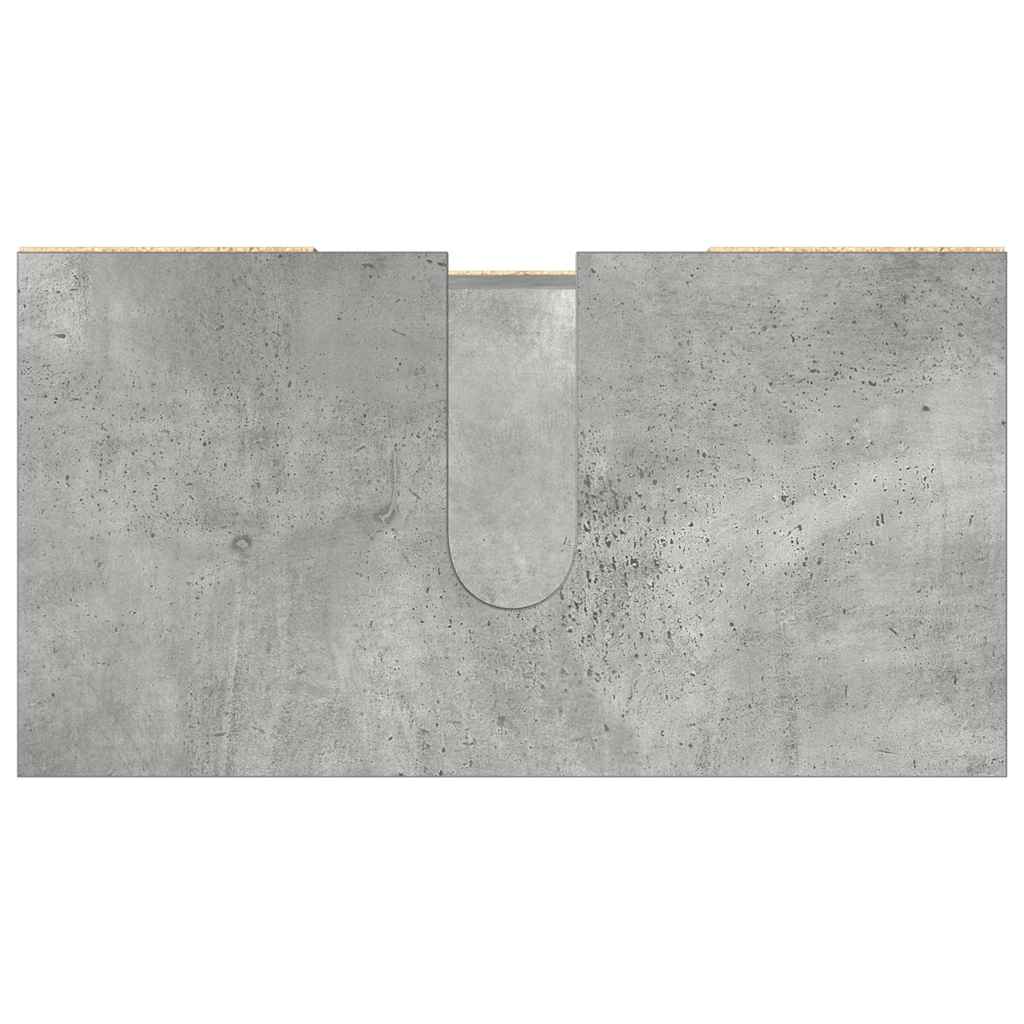 Bathroom Cabinet Concrete Grey 60x32x53.5 cm Wood Material