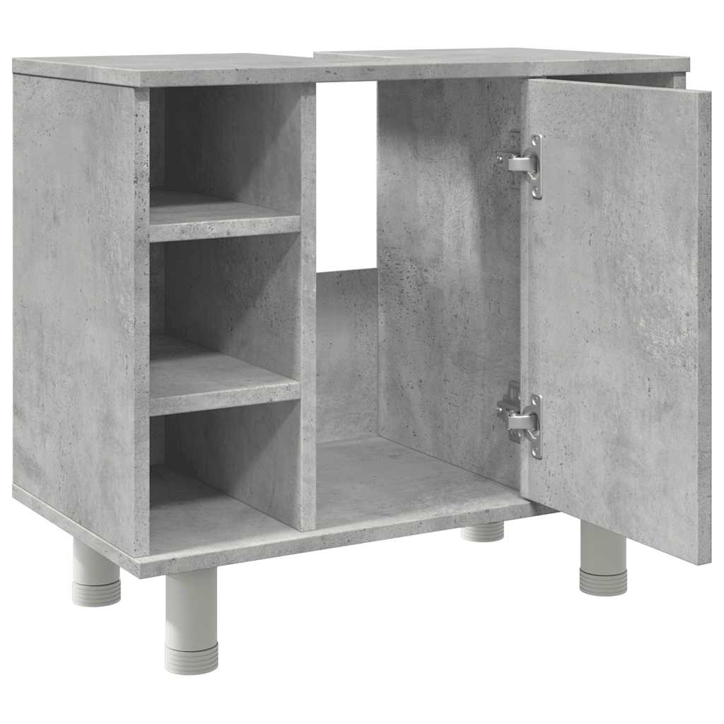 Bathroom Cabinet Concrete Grey 60x32x53.5 cm Wood Material