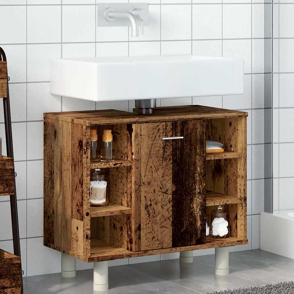 Bathroom cabinet old wood look 60x32x53.5 cm wood material