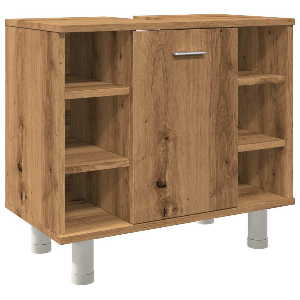 Artisan oak bathroom cabinet 60x32x53.5 cm made of wood material