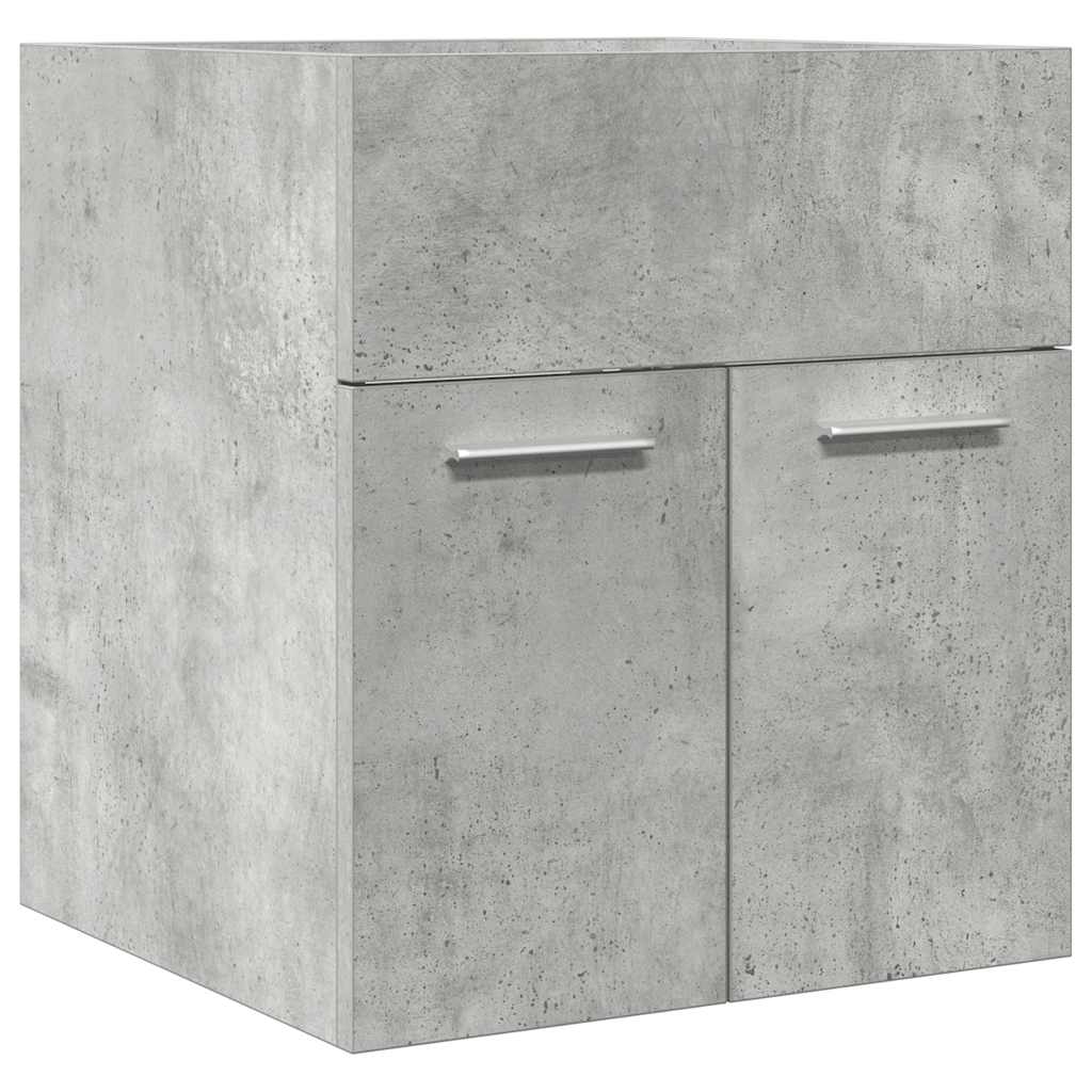 Washbasin cabinet concrete grey 41x38.5x46 cm wood material