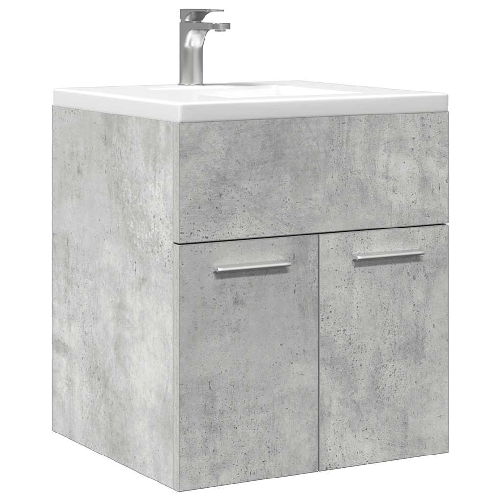 Washbasin cabinet concrete grey 41x38.5x46 cm wood material