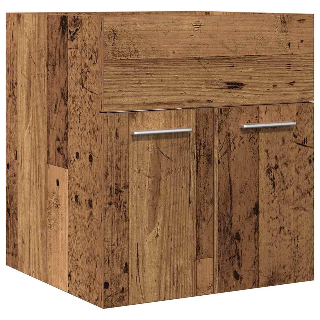 Washbasin cabinet old wood look 41x38.5x46 wood material