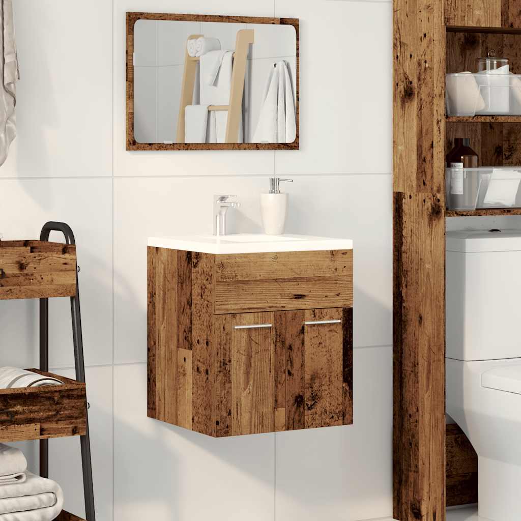 Washbasin cabinet old wood look 41x38.5x46 wood material