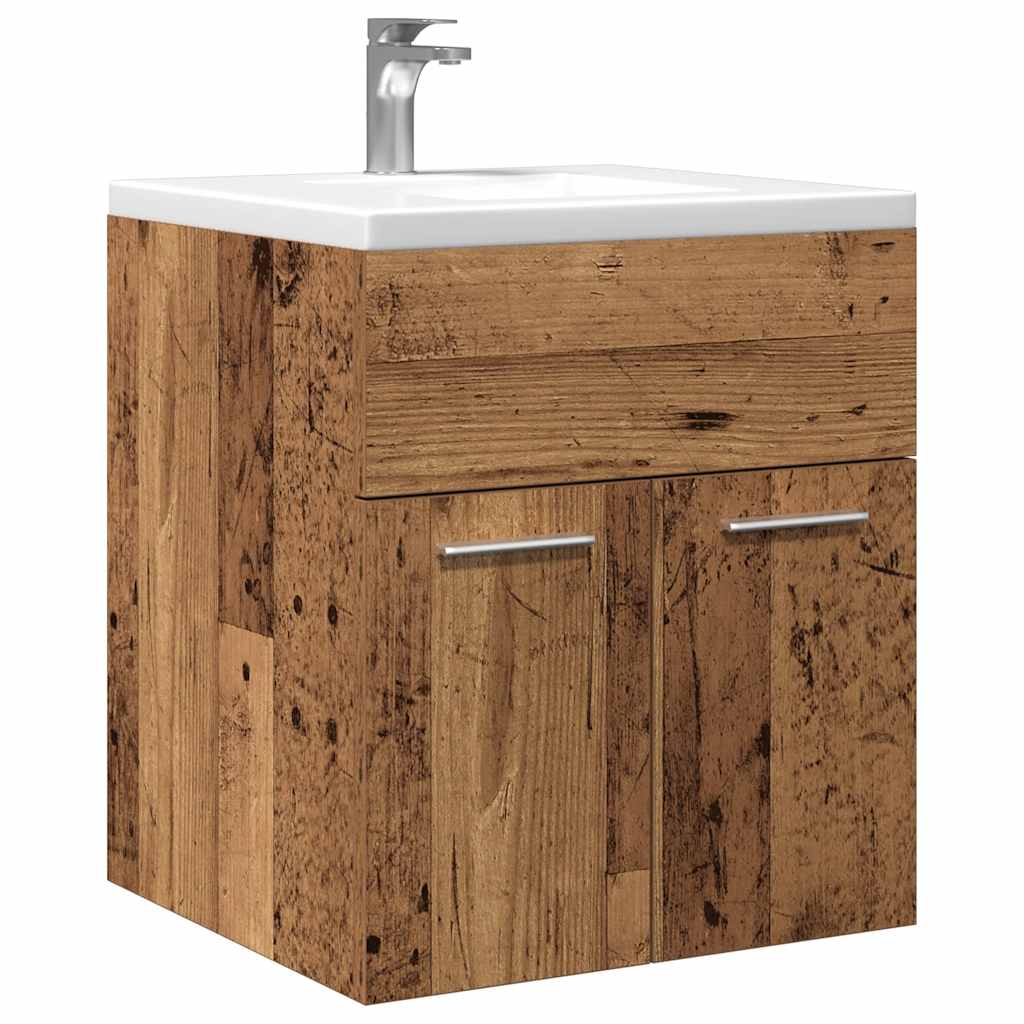 Washbasin cabinet old wood look 41x38.5x46 wood material