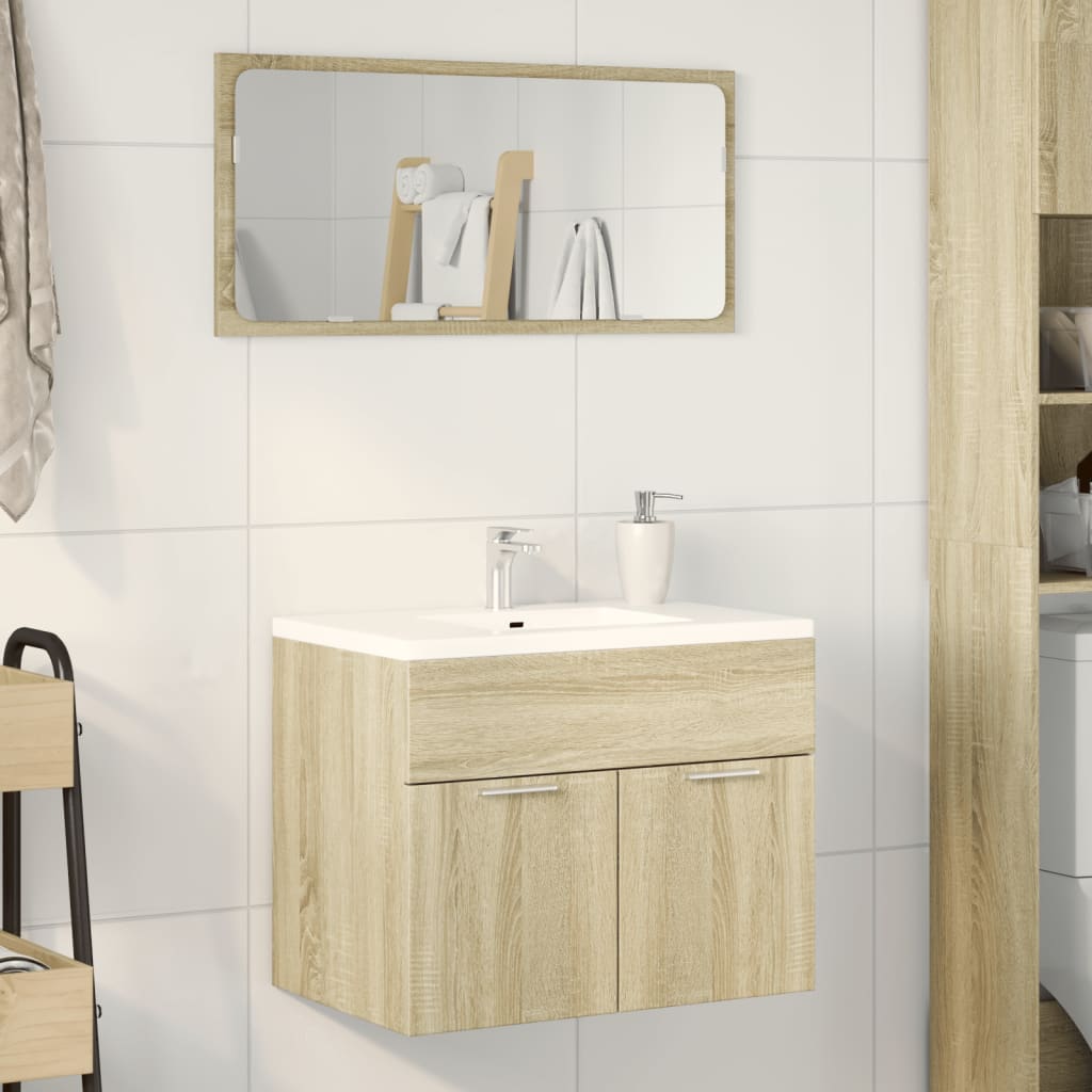 Washbasin base cabinet Sonoma oak 60x38.5x46cm wood material