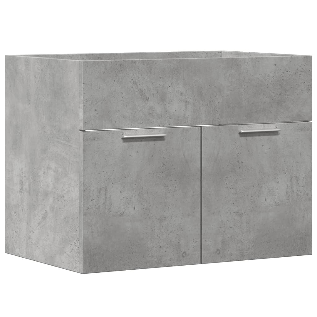 Washbasin base cabinet concrete grey 60x38.5x46 cm wood material