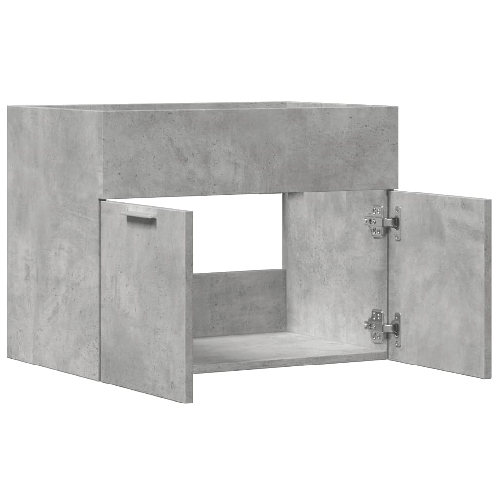 Washbasin base cabinet concrete grey 60x38.5x46 cm wood material