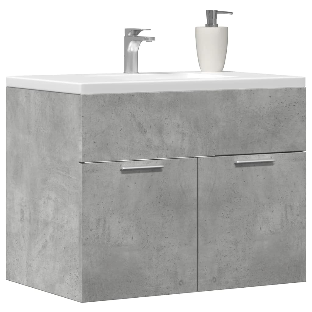 Washbasin base cabinet concrete grey 60x38.5x46 cm wood material