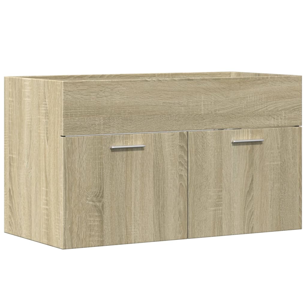 Washbasin base cabinet Sonoma oak 80x38.5x46cm wood material