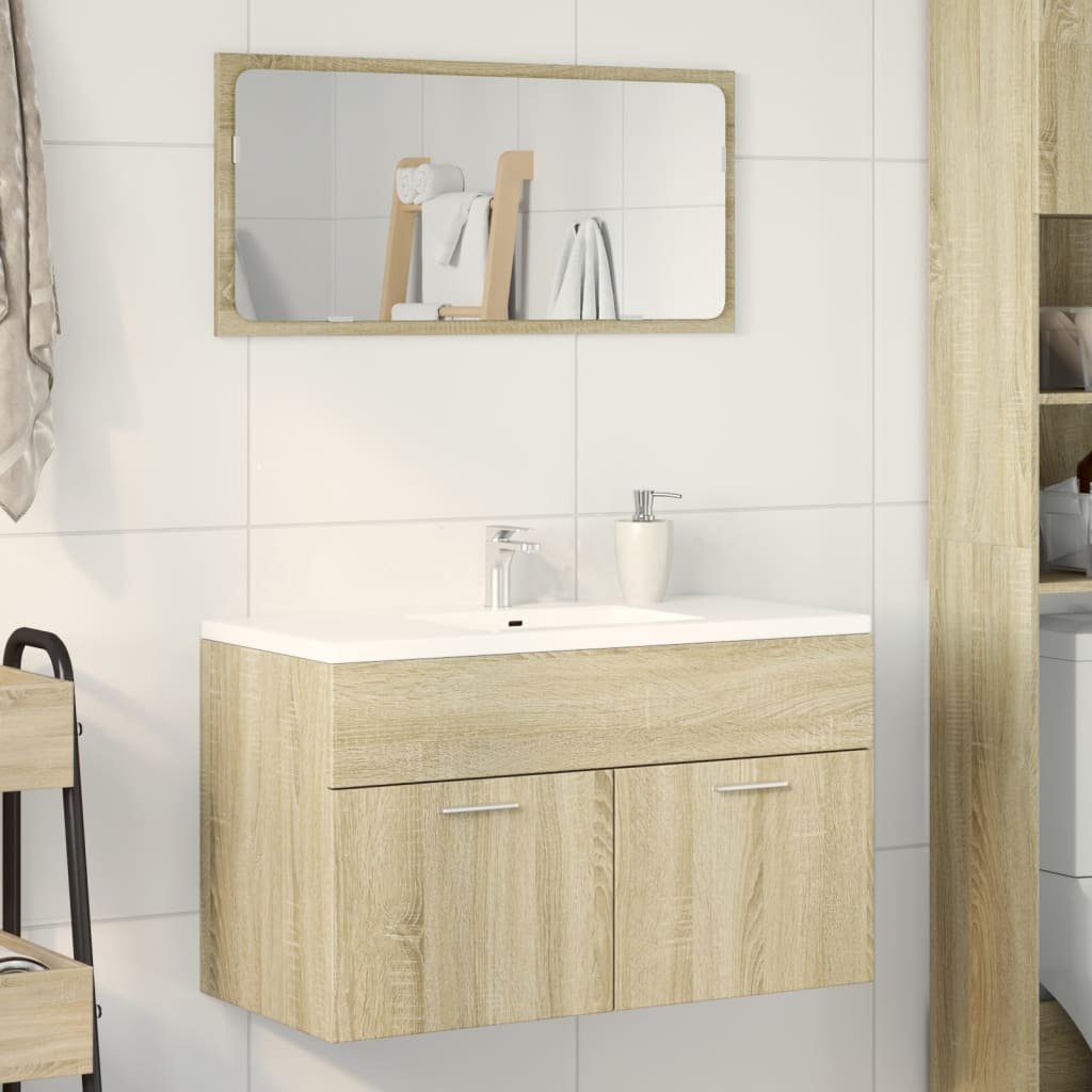 Washbasin base cabinet Sonoma oak 80x38.5x46cm wood material