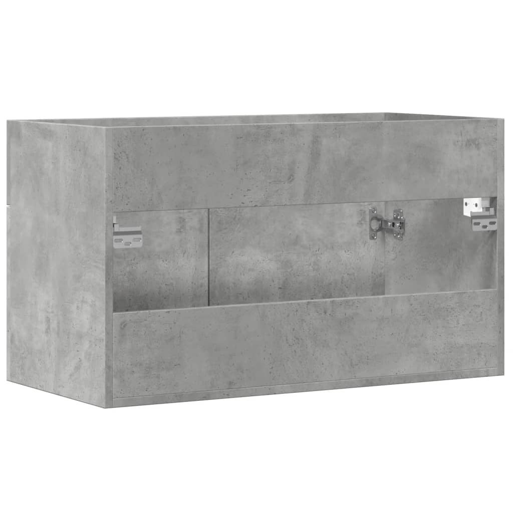 Washbasin base cabinet concrete grey 80x38.5x46 cm wood material