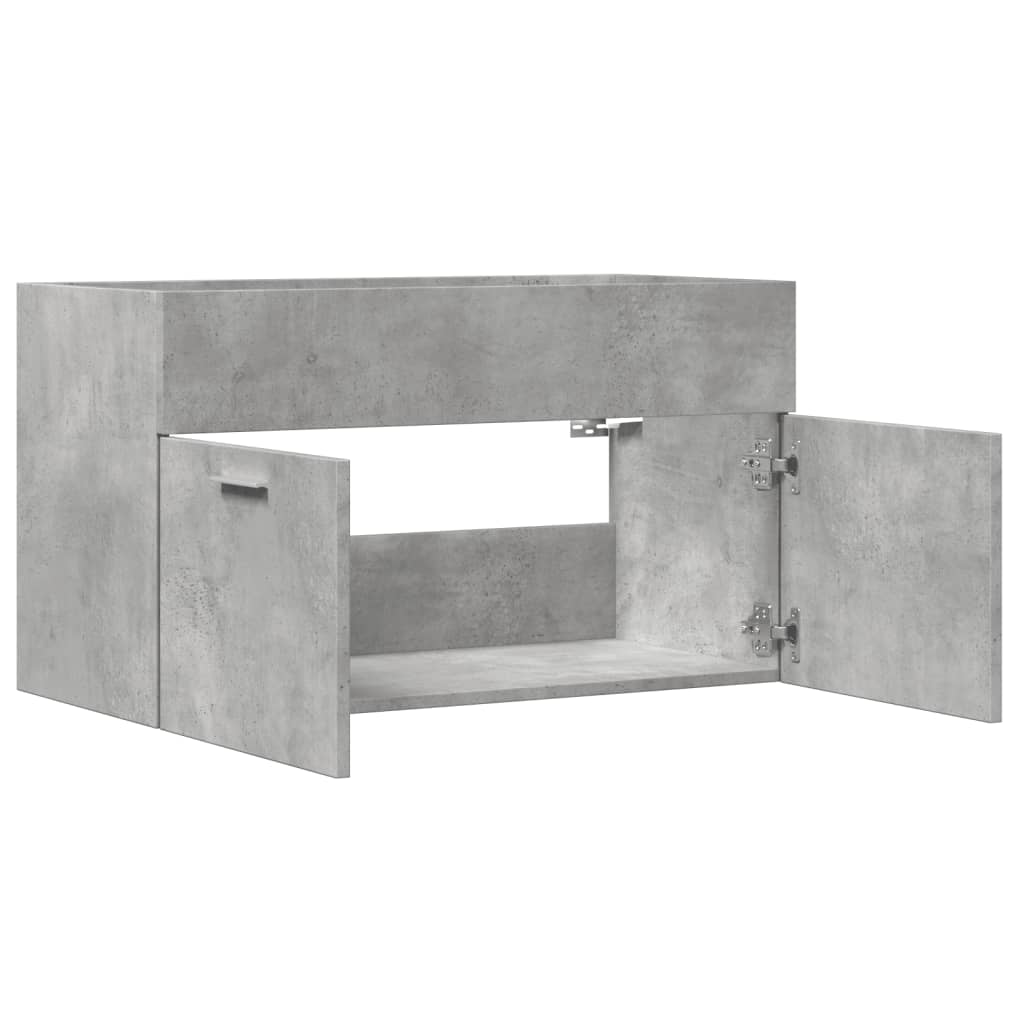 Washbasin base cabinet concrete grey 80x38.5x46 cm wood material