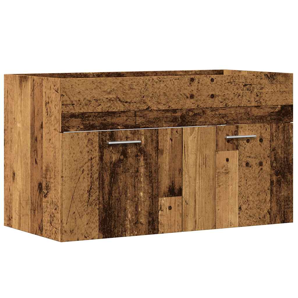 Washbasin base cabinet old wood look 80x38.5x46 cm