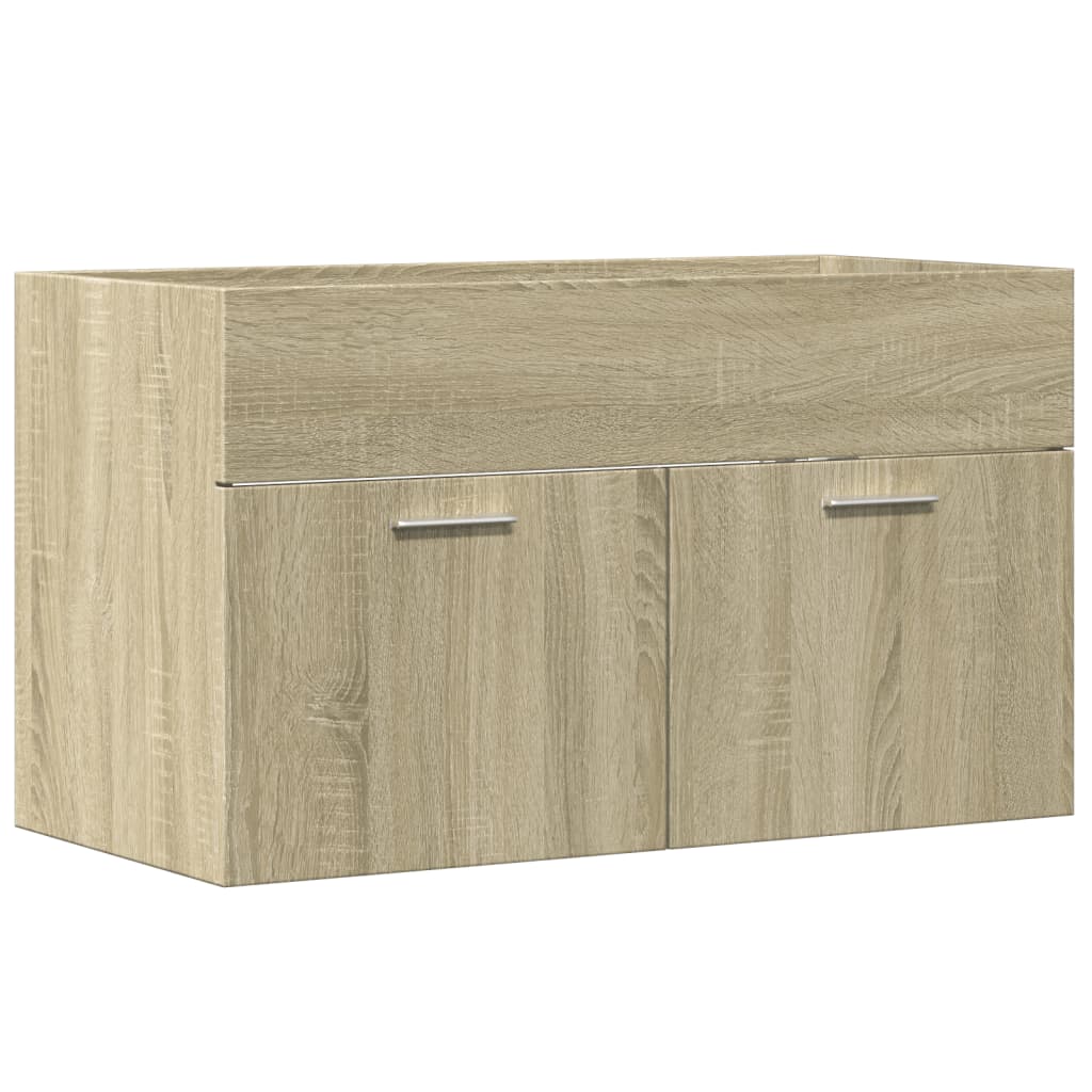 Waschbeckenunterschrank Sonoma-Eiche 90x38,5x46 Holzwerkstoff