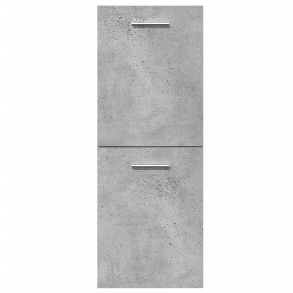 Bathroom wall cabinet concrete grey 30x30x80 cm wood material