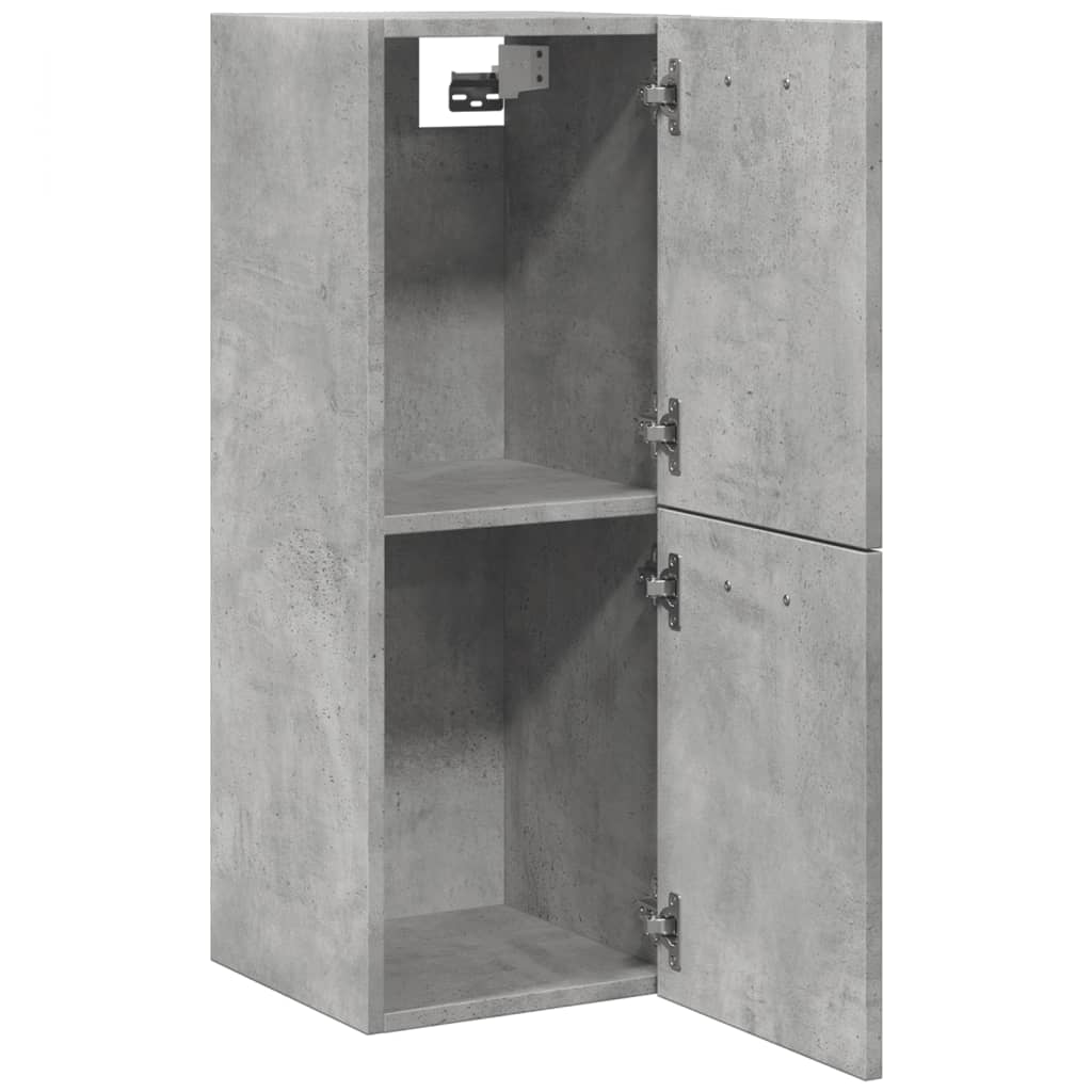 Bathroom wall cabinet concrete grey 30x30x80 cm wood material