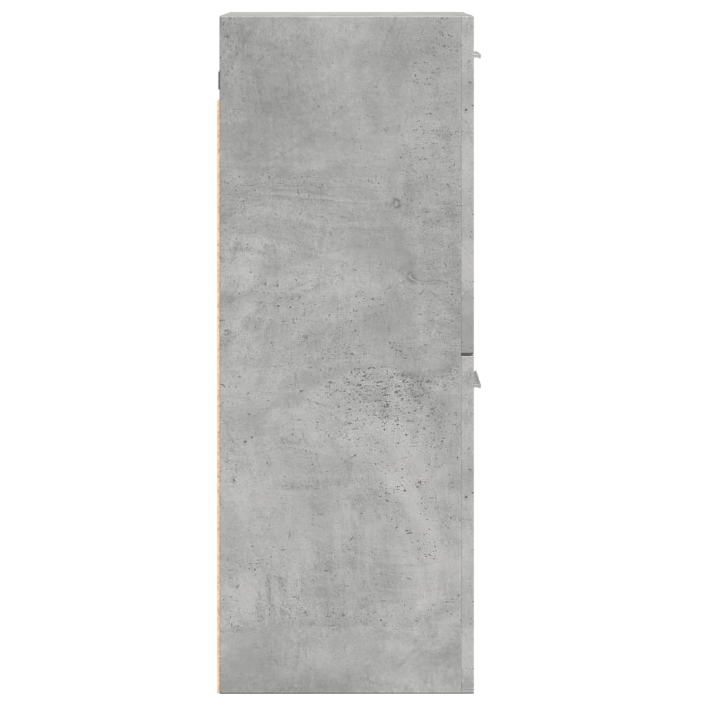 Bathroom wall cabinet concrete grey 30x30x80 cm wood material