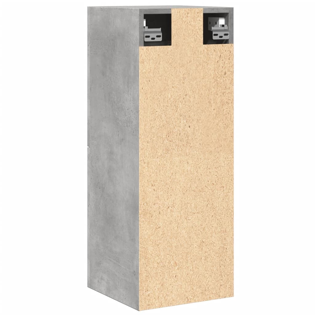 Bathroom wall cabinet concrete grey 30x30x80 cm wood material