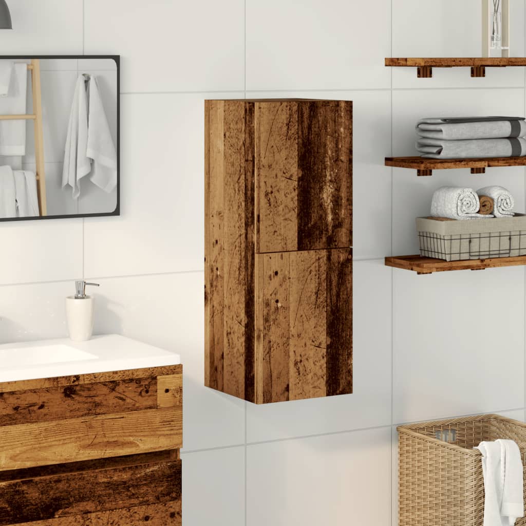 Bathroom wall cabinet old wood look 30x30x80 cm wood material