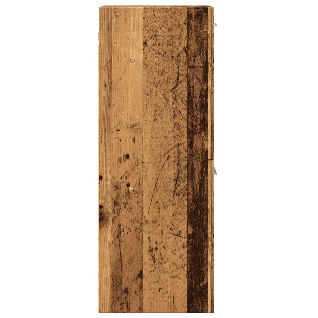 Bad-Hängeschrank Altholz-Optik 30x30x80 cm Holzwerkstoff