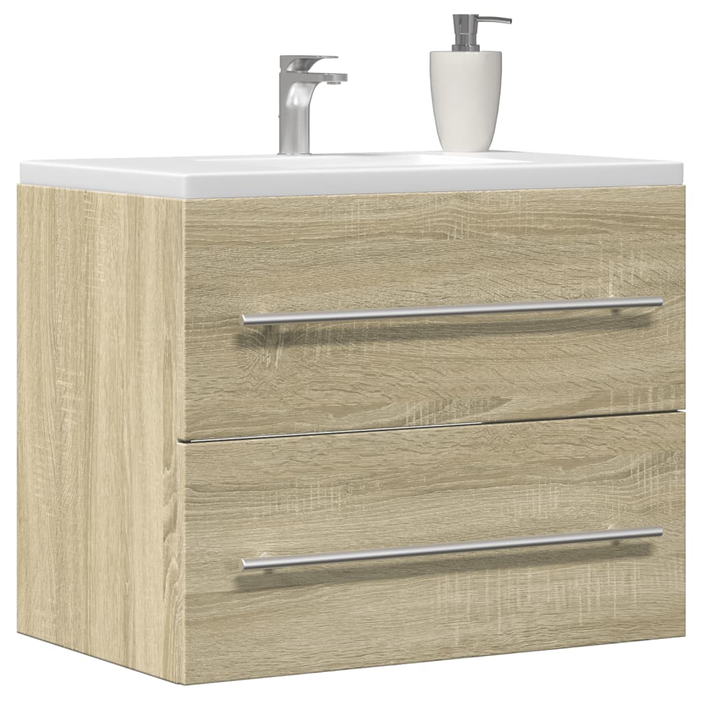 Washbasin base cabinet Sonoma oak 60x38.5x48cm wood material