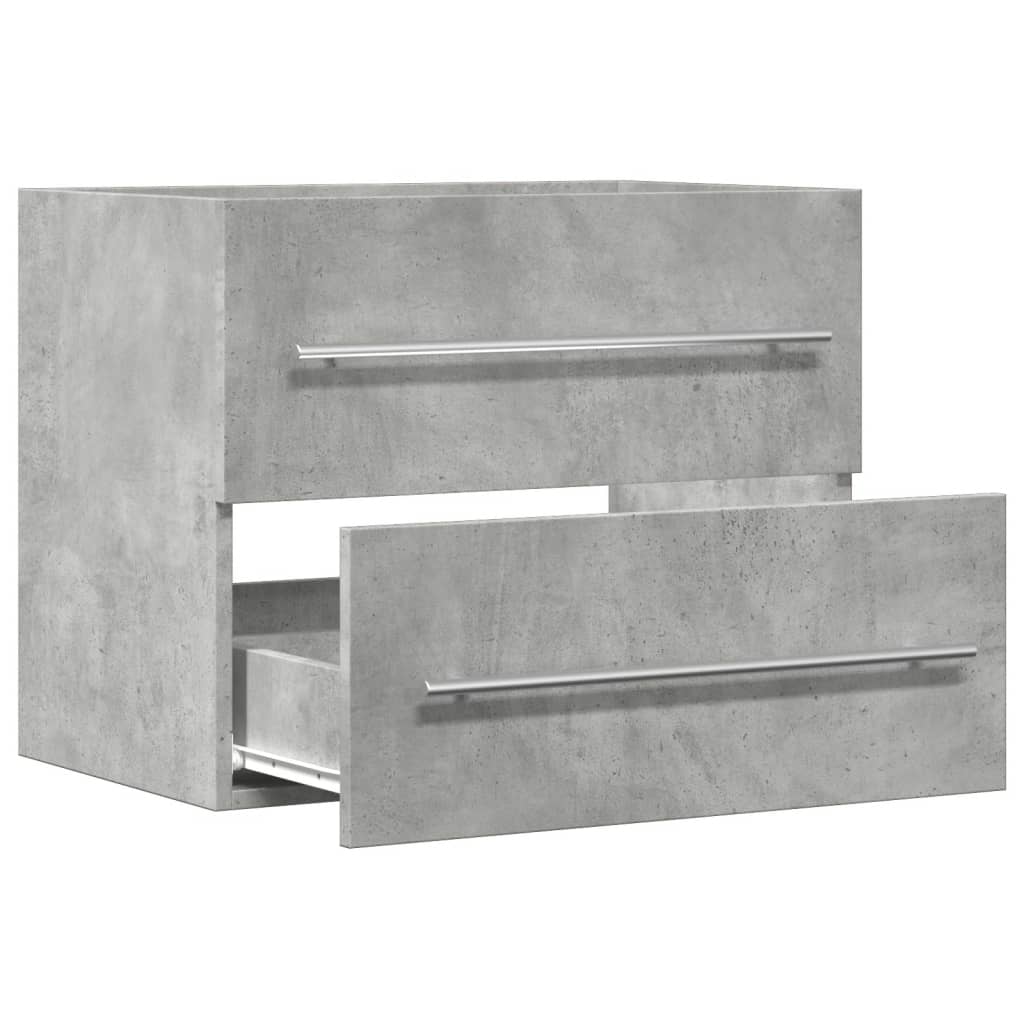 Washbasin base cabinet concrete grey 60x38.5x48 cm wood material