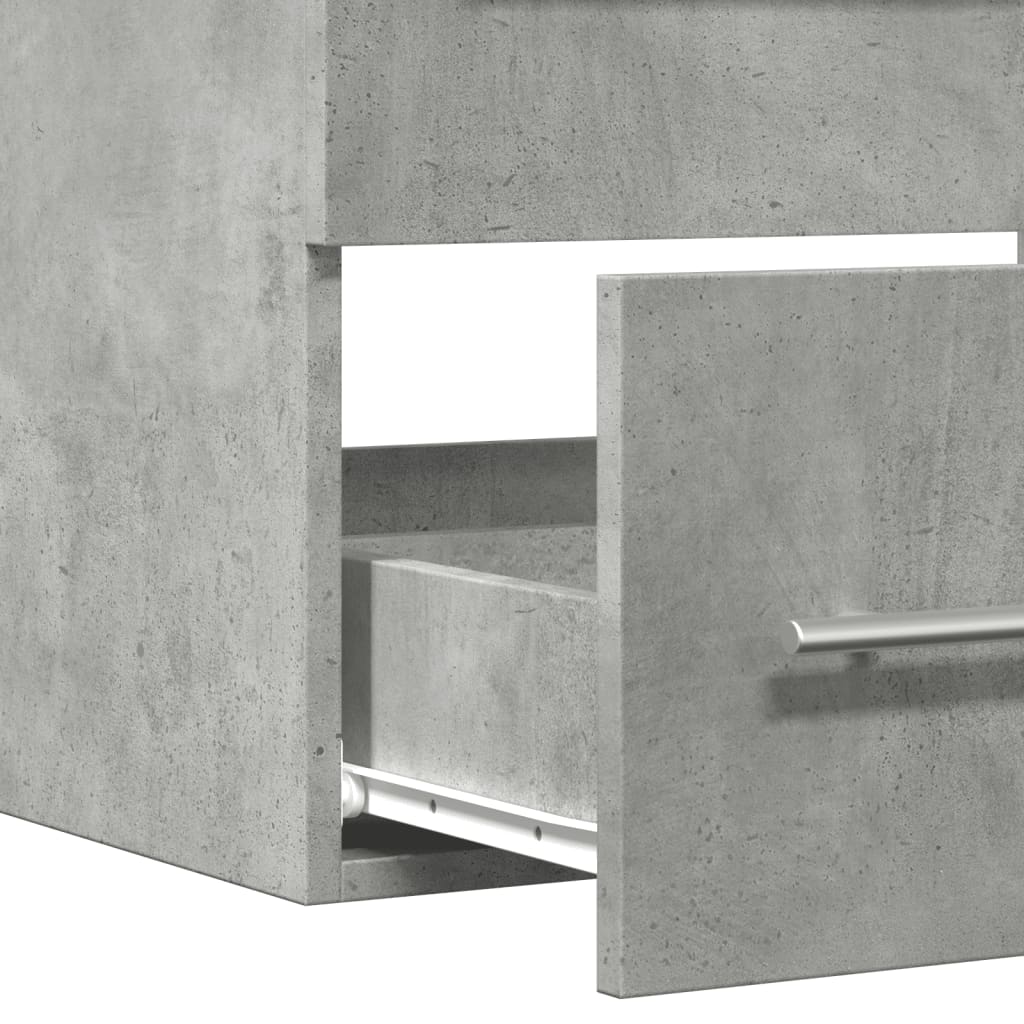 Washbasin base cabinet concrete grey 60x38.5x48 cm wood material