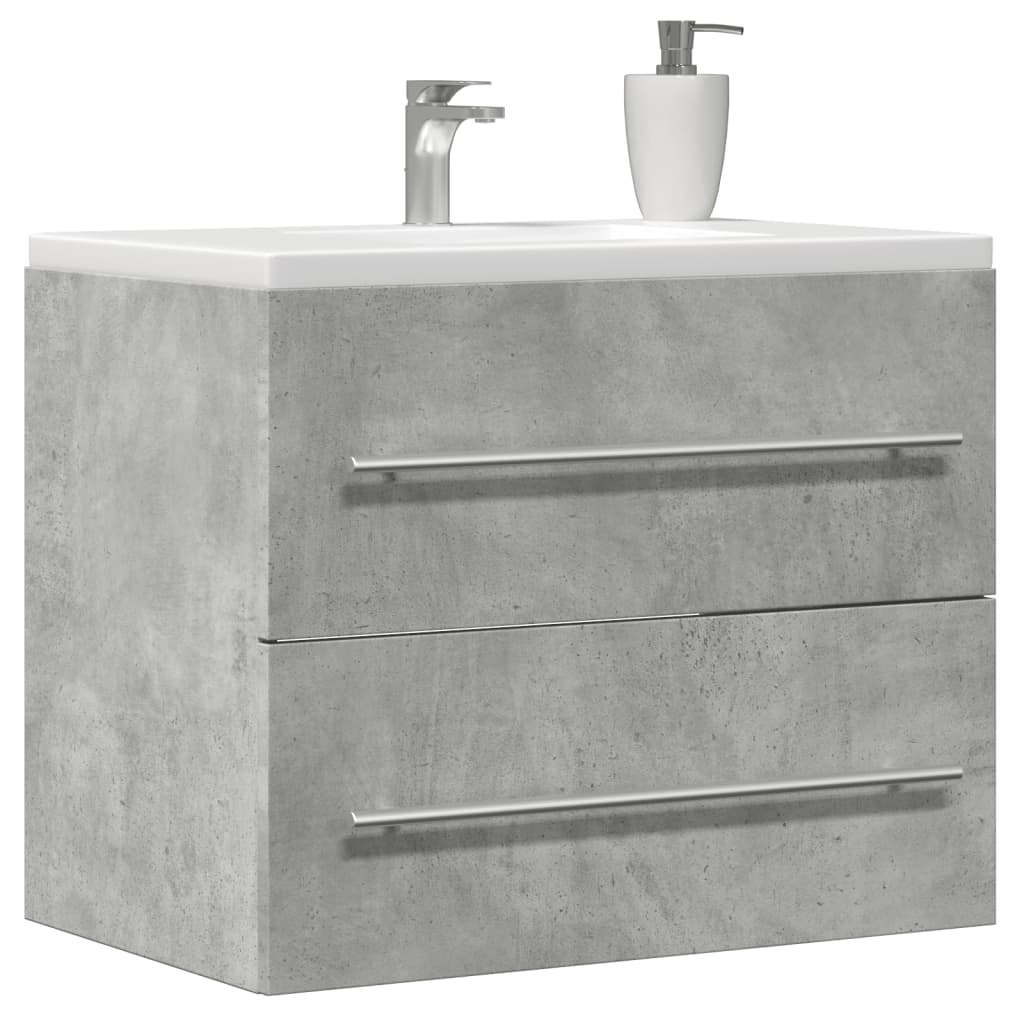 Washbasin base cabinet concrete grey 60x38.5x48 cm wood material