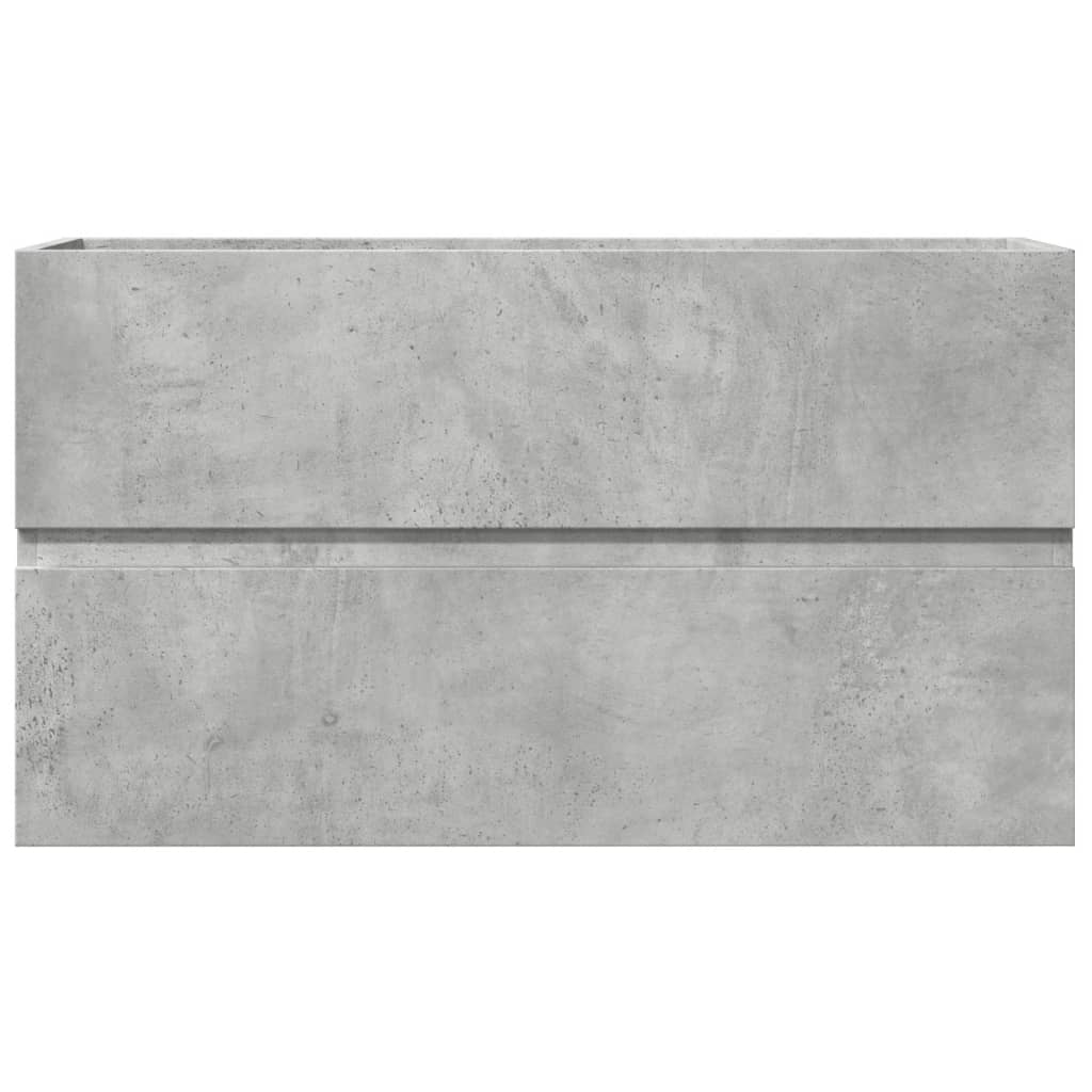 Bathroom Wall Cabinet Concrete Grey 80x38.5x45 cm Wood Material