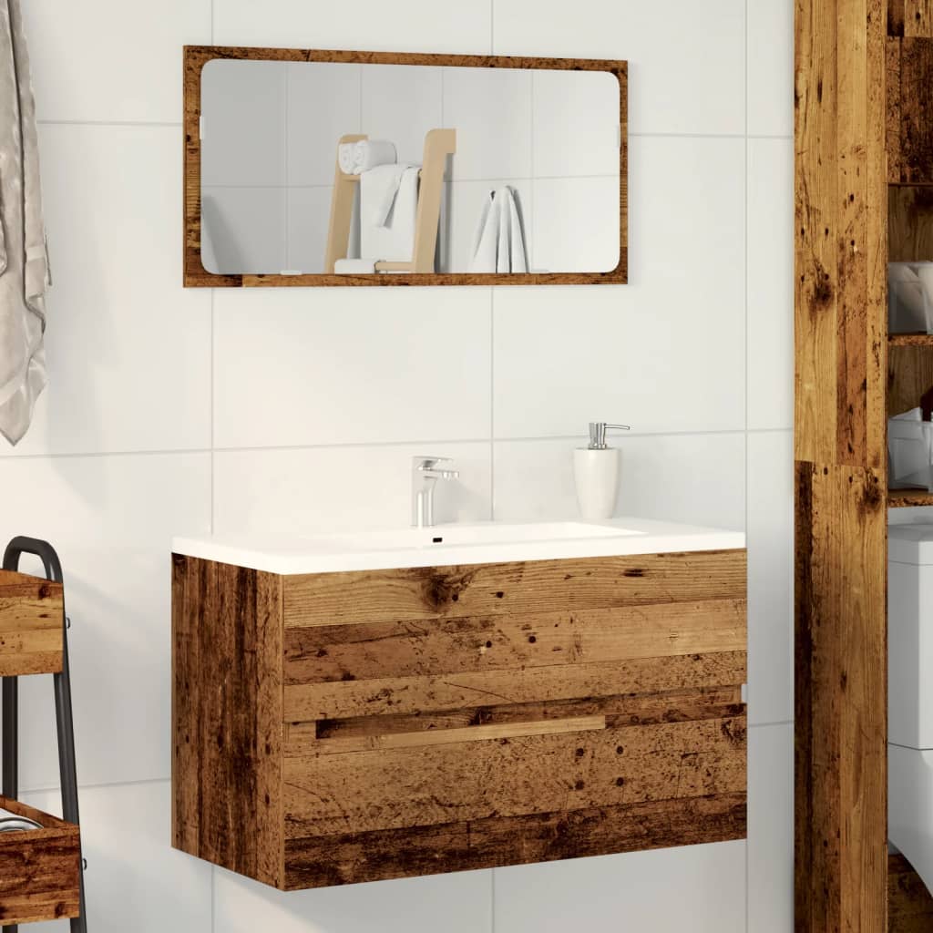 Bathroom wall cabinet old wood look 80x38.5x45 cm wood material