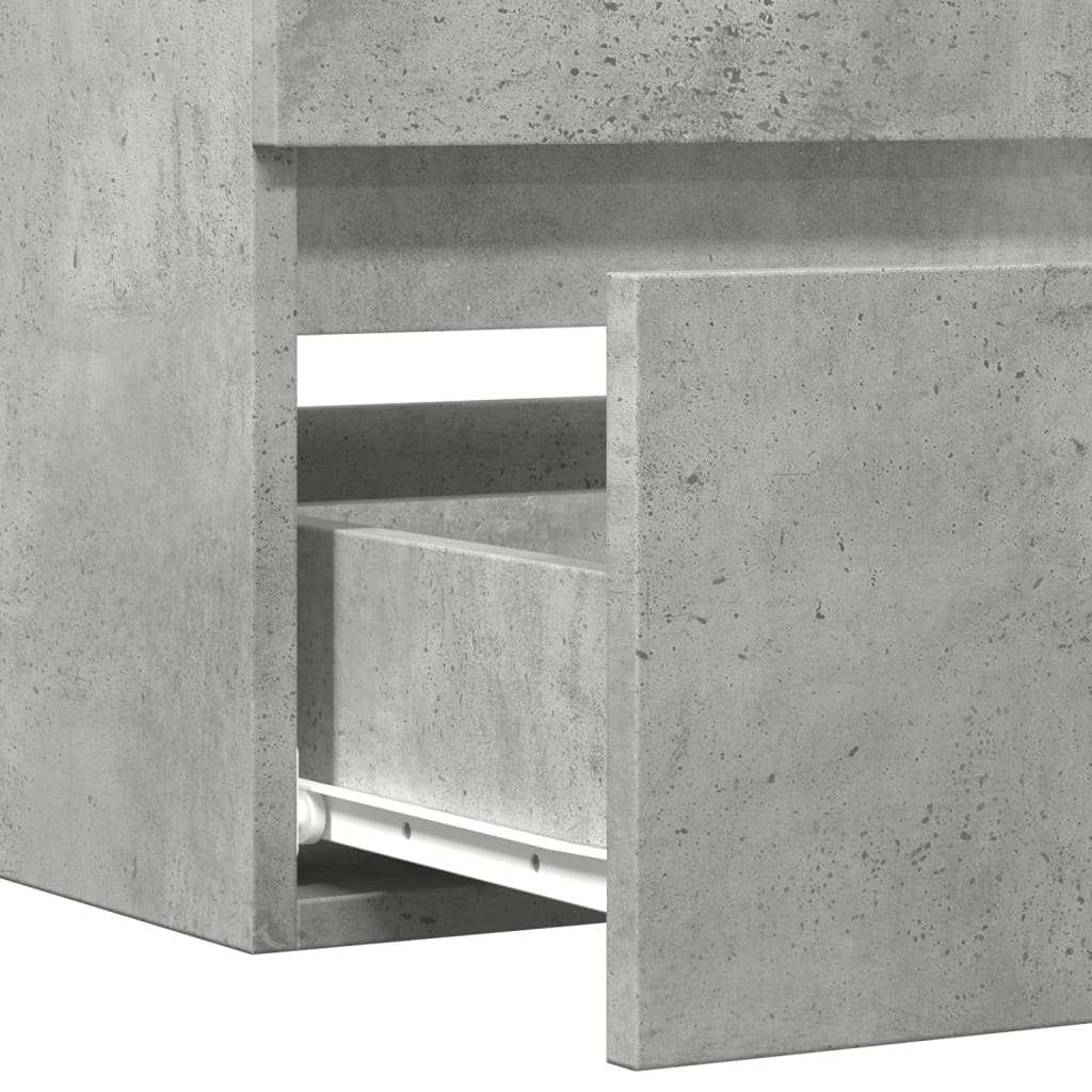 Washbasin base cabinet concrete grey 100x38.5x45 cm wood material