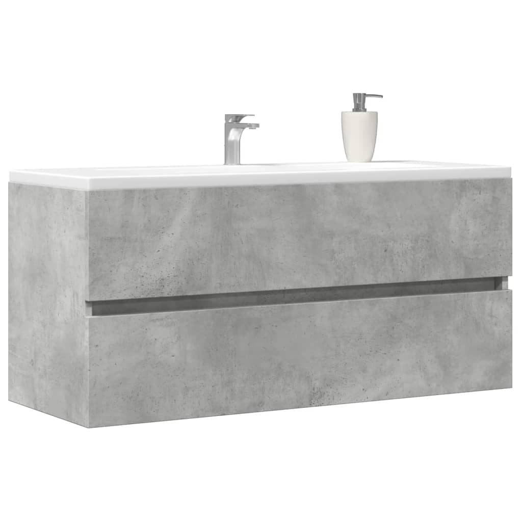 Washbasin base cabinet concrete grey 100x38.5x45 cm wood material