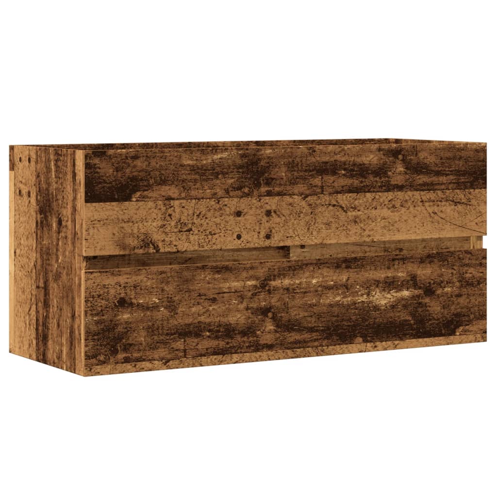 Washbasin cabinet old wood look 100x38.5x45 cm wood material