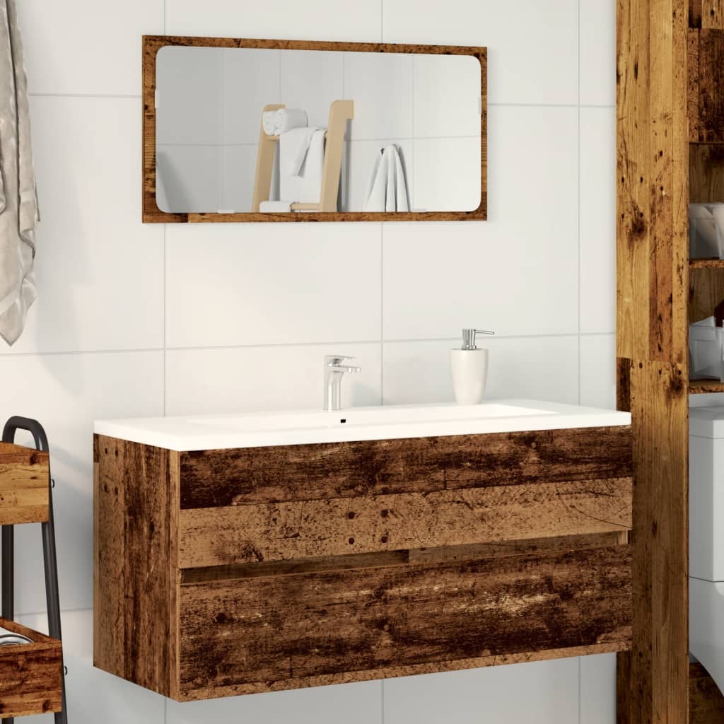 Washbasin cabinet old wood look 100x38.5x45 cm wood material