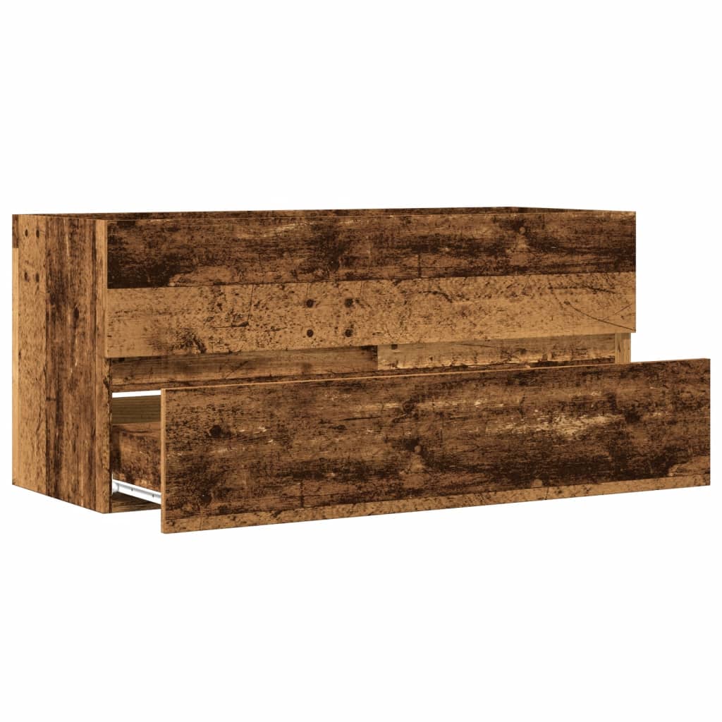 Washbasin cabinet old wood look 100x38.5x45 cm wood material