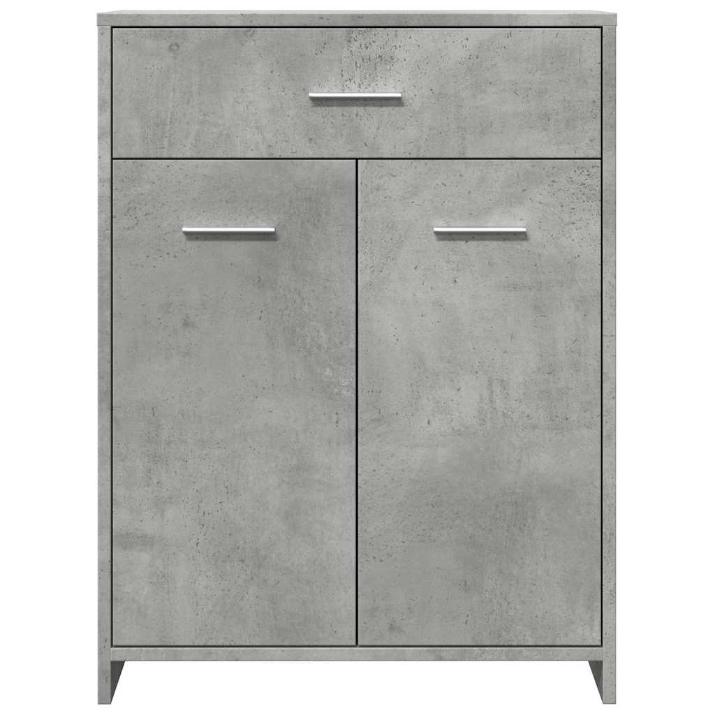 Bathroom Cabinet Concrete Grey 60x33x80 cm Wood Material