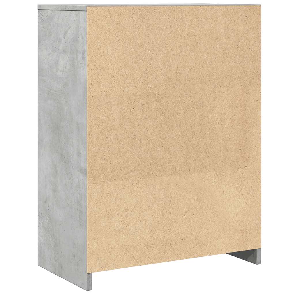 Bathroom Cabinet Concrete Grey 60x33x80 cm Wood Material