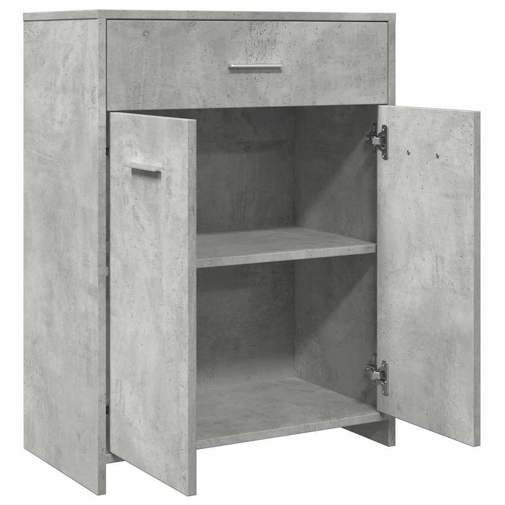 Bathroom Cabinet Concrete Grey 60x33x80 cm Wood Material