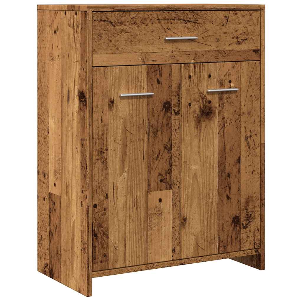 Bathroom cabinet old wood look 60x33x80 cm wood material