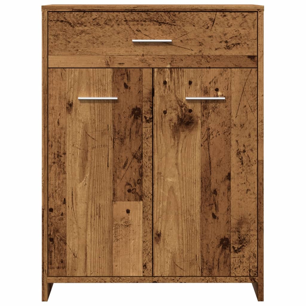 Bathroom cabinet old wood look 60x33x80 cm wood material