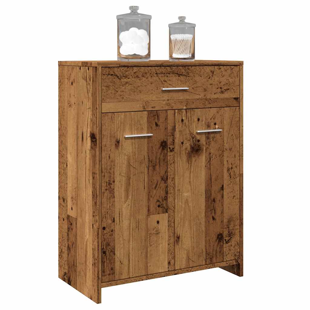 Bathroom cabinet old wood look 60x33x80 cm wood material