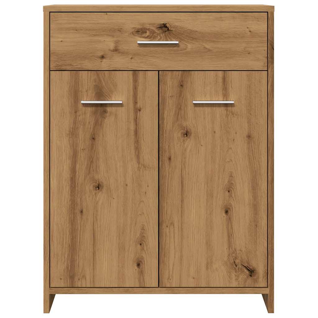 Artisan oak bathroom cabinet 60x33x80 cm made of wood material