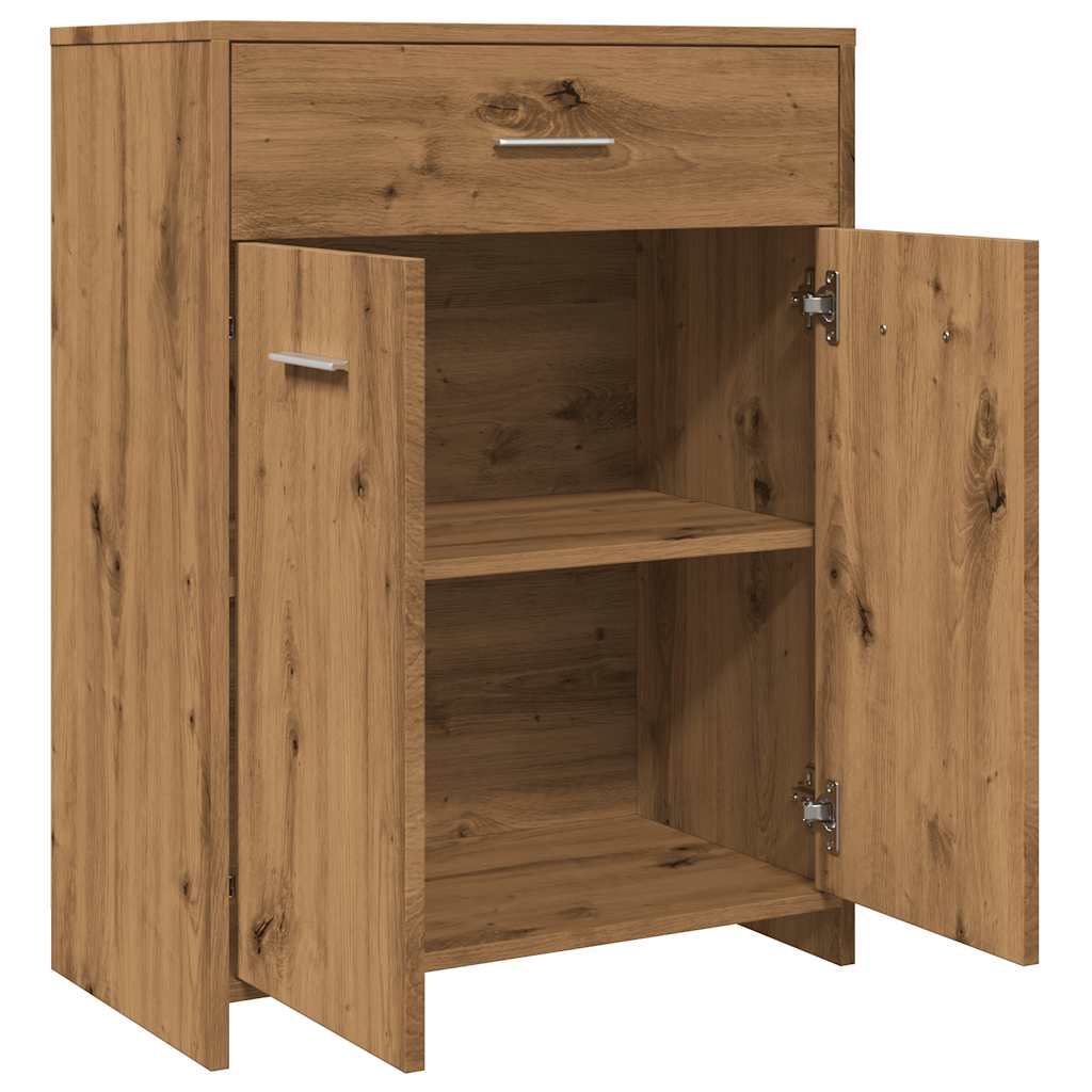 Artisan oak bathroom cabinet 60x33x80 cm made of wood material