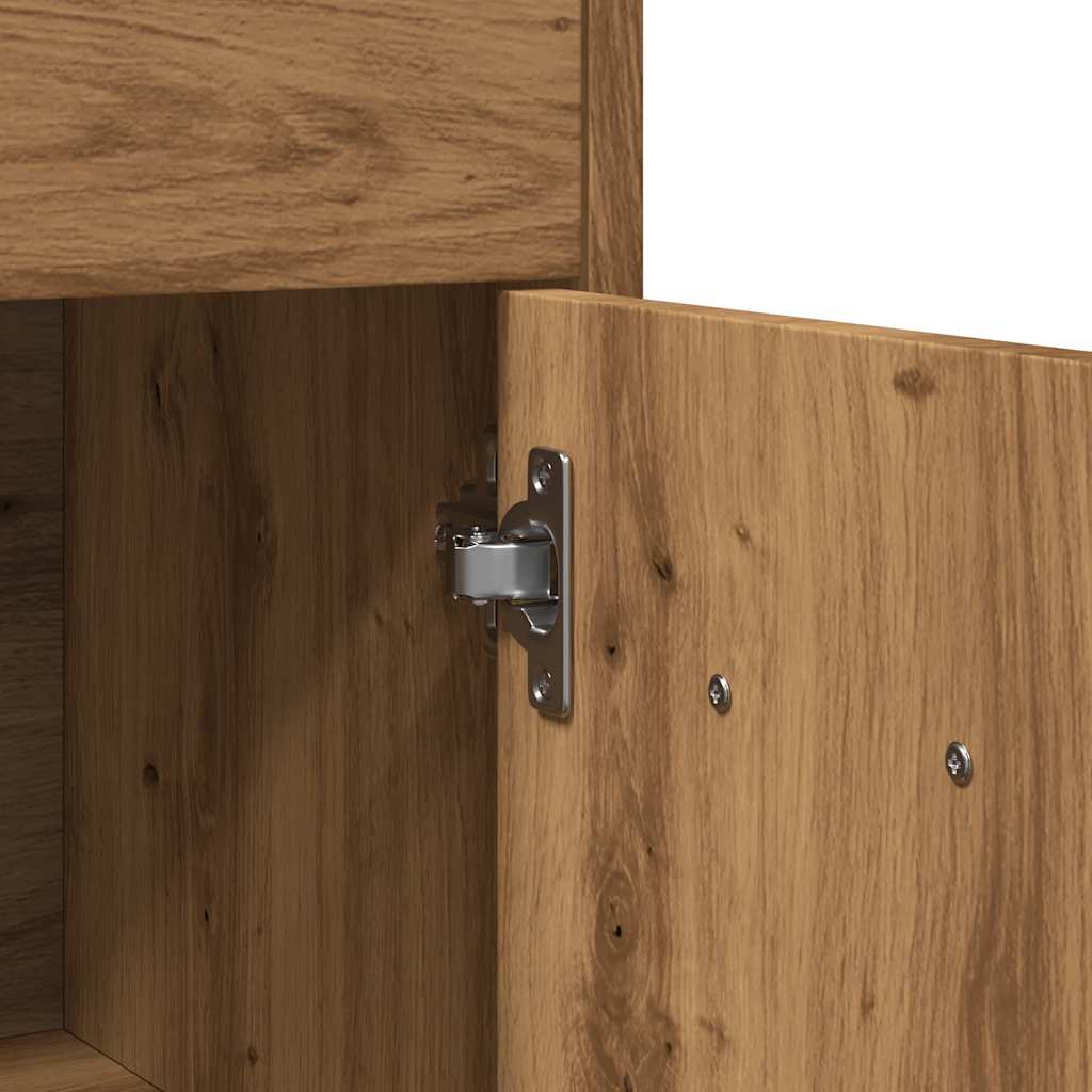 Artisan oak bathroom cabinet 60x33x80 cm made of wood material