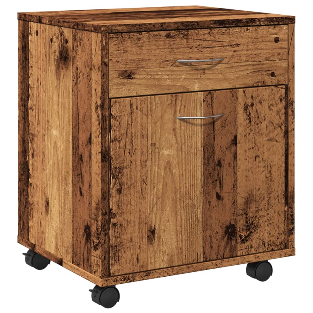 Rollcontainer Altholz-Optik 45x38x54 cm Holzwerkstoff